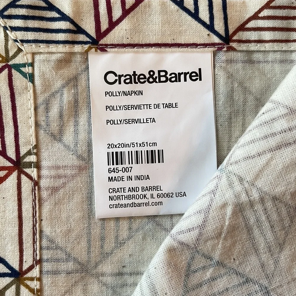 Crate & Barrel Polly Dinner Napkins